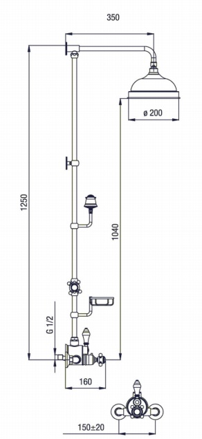 dimensiuni retro dus