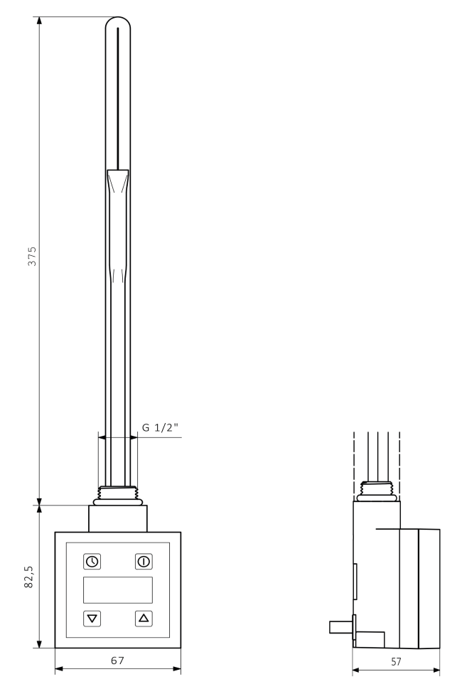 dimensiuni rezistenta electrica radiator 600w