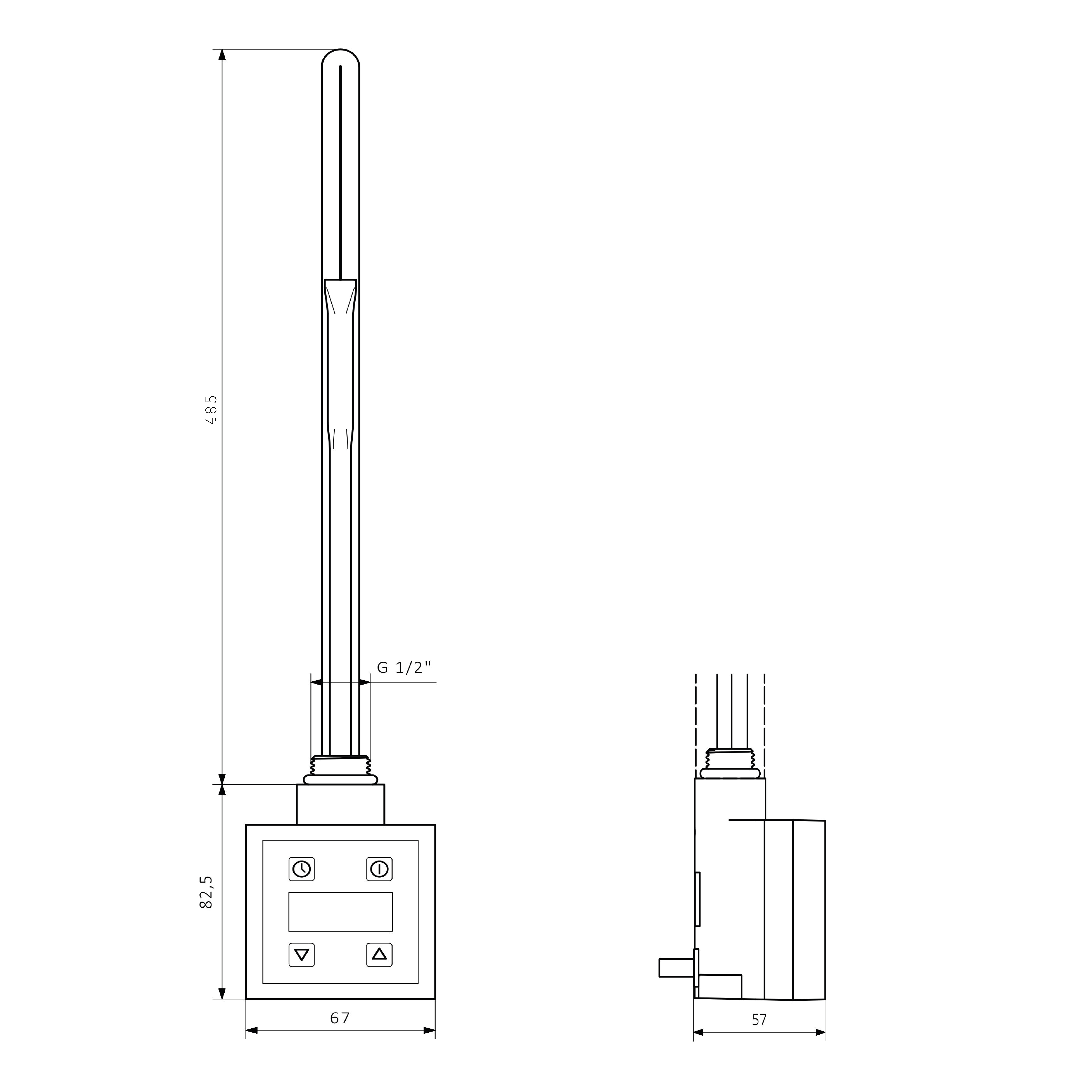 dimensiuni rezistenta electrica radiator 800w