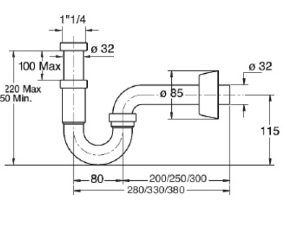 dimensiuni bonomini sifon