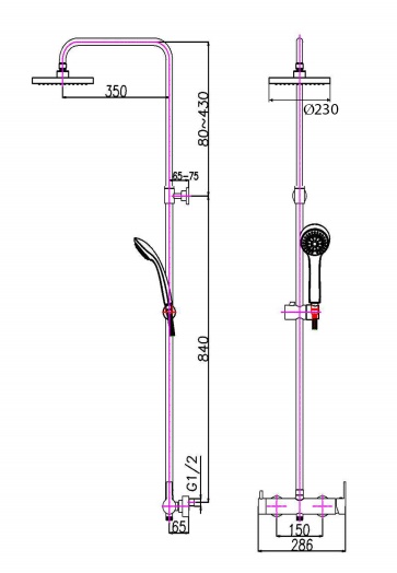dimensiuni set dus espada