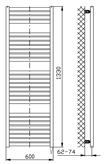 radiator 60x133