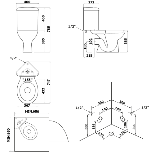 schite dimensiuni wc colt