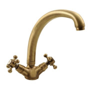 Baterie bucatarie Reitano Antea Retro bronz antichizat, doua rozete