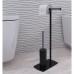 Suport hartie igienica si perie WC Gedy Freestanding Black