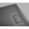 Cadita dus Sapho Acora 100 x 80 x 3.5 cm marmura compozit negru antracit