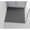 Cadita dus Sapho Acora 90 x 90 x 3.5 cm marmura compozit negru antracit