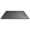 Cadita dus Sapho Acora 100 x 80 x 3.5 cm marmura compozit negru antracit