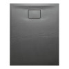 Cadita dus Sapho Acora 100 x 80 x 3.5 cm marmura compozit negru antracit