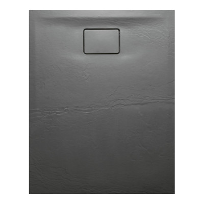 Cadita dus Sapho Acora 100 x 80 x 3.5 cm marmura compozit negru antracit