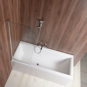 Paravan cada batant sticla transparenta Aqualine Vilma 60 cm