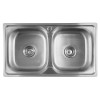 Chiuveta inox cu doua cuve Aqualine 81x46x18