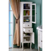 Dulap coloana baie Retro lemn masiv alb antichizat Sapho 40