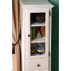 Dulap coloana baie Retro lemn masiv alb antichizat Sapho 40
