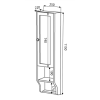Dulap baie suspendat Retro lemn masiv Sapho 25 x 22 x 115