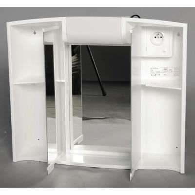 Dulap baie plastic cu oglinzi, priza si iluminare Jokey Angy 59 x 50 x 15 cm