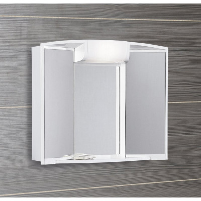 Dulap baie plastic cu oglinzi, priza si iluminare Jokey Angy 59 x 50 x 15 cm