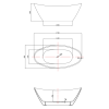 Cada baie freestanding ovala 170 x 80 Polysan Avila