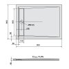 Cadita dus Design marmura compozit 90 x 80 cm Polysan Varesa