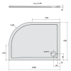 Cadita dus semirotunda 100 x 80 cm marmura compozit Polysan Rena Cadita dus semirotunda 100 x 80 cm marmura compozit Polysan Rena