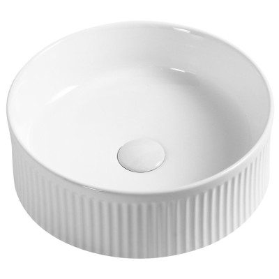 Lavoar rotund pe blat cu striatii Sapho Picobello 37 cm