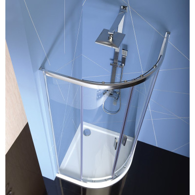 Cabina dus semirotunda 80 x 80 Polysan Easy Line