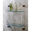 Etajera baie Elegance inox si sticla securizata