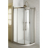Cabina dus Retro semirotunda profile bronz 100 x 100 Gelco Antique