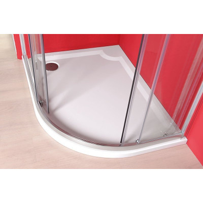 Cadita dus semirotunda 100 x 80 cm Gelco Riva stanga