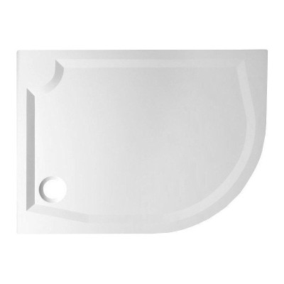 Cadita dus semirotunda 100 x 80 cm Gelco Riva stanga