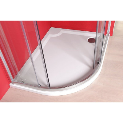 Cadita dus semirotunda 100 x 80 cm Gelco Riva dreapta