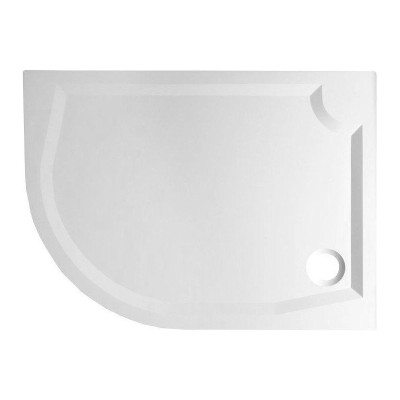 Cadita dus semirotunda 100 x 80 cm Gelco Riva dreapta