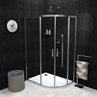 Cabina dus asimetrica semirotunda 100 x 80 Gelco Sigma Simply