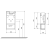 Dulap baie lavoar 30 x 53 x 16.5 cm MDF stejar Sapho Latus