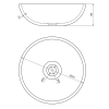 Lavoar rotund negru pictat 41 cm Sapho Priori