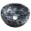Lavoar rotund pictat floral albastru + alb Sapho Priori