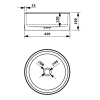 Lavoar rotund pictat floral albastru + alb Sapho Priori