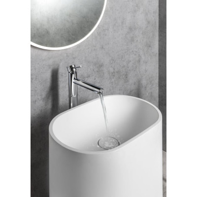 Lavoar baie oval freestanding marmura compozit 56.5 x 36.2 x 85 Sapho Trevia Lavoar baie oval freestanding marmura compozit 56.5 x 36.2 x 85 Sapho Trevia