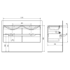 Dulap lavoar baie dublu 120 x 48 Sapho Wave