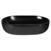 Lavoar oval negru pe blat Sapho Caleo