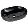 Lavoar oval negru pe blat Sapho Caleo
