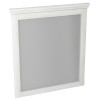 Oglinda baie Retro rama lemn masiv alb antichizat Sapho Cross 70 x 80 cm