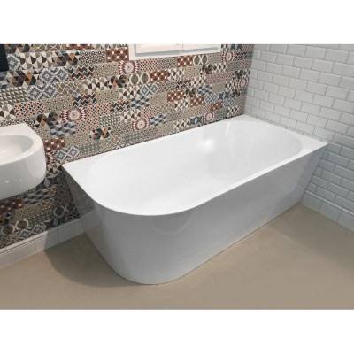 Cada baie acril de colt Tibera Freestanding 170 cm v. dreapta