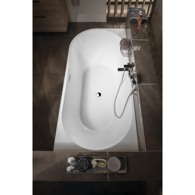 Cada baie acril de colt Tibera Freestanding 170 cm v. dreapta