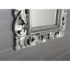 Oglinda rama lemn sculptat handmade argintie 60 x 80 cm Sapho Samblung 