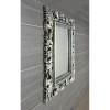 Oglinda rama lemn sculptat handmade argintie 60 x 80 cm Sapho Samblung 