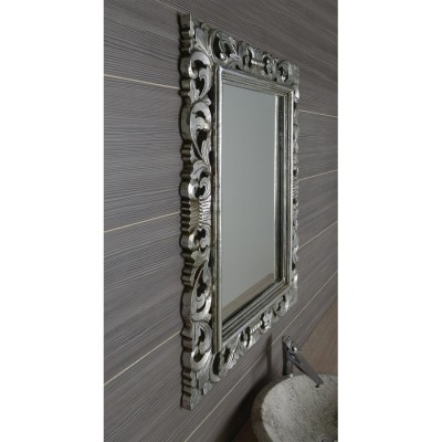 Oglinda cu rama sculptata Sapho Silver Glamour 70x100