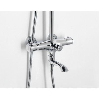 Set dus Sapho Kirke Retro cromat cu baterie inclusa