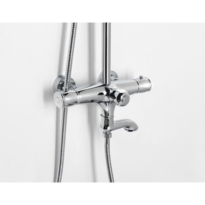 Set dus Sapho Kirke Retro cromat cu baterie inclusa