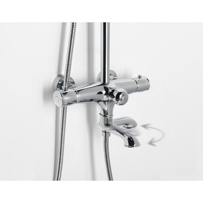 Set dus Sapho Kirke Retro cromat cu baterie inclusa